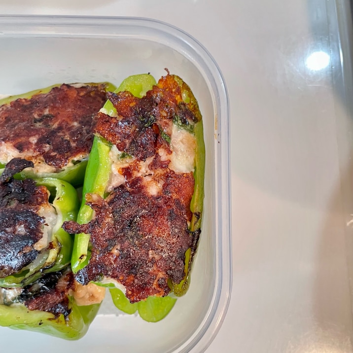 豚こまピーマン肉詰め